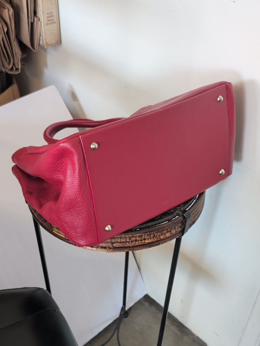 Mark & Graham Slouch Shoulder Bag Handbag - Red - Picture 10 of 16